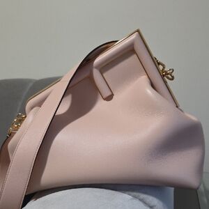 Elegant Pink Leather Handbag